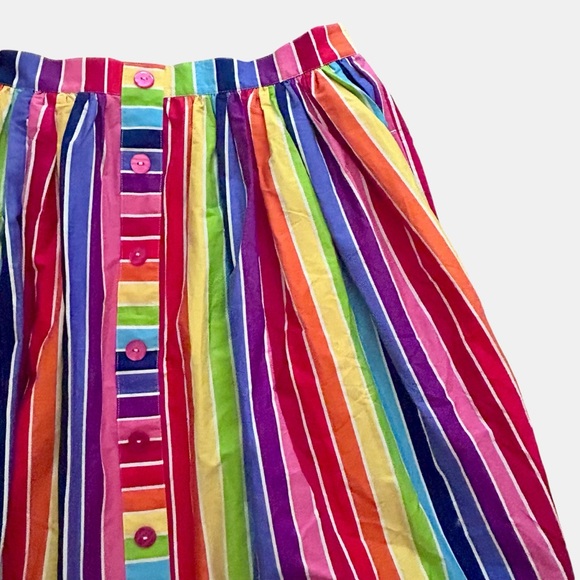 NWT Hell Bunny Over The Rainbow Striped 50's Skirt Sz 2XL Rockabilly - Picture 7 of 12